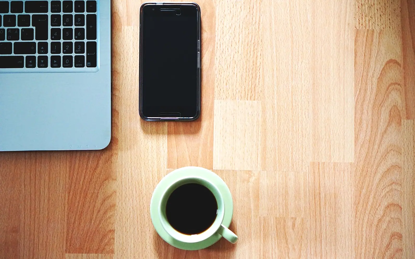 Office, phone and coffee