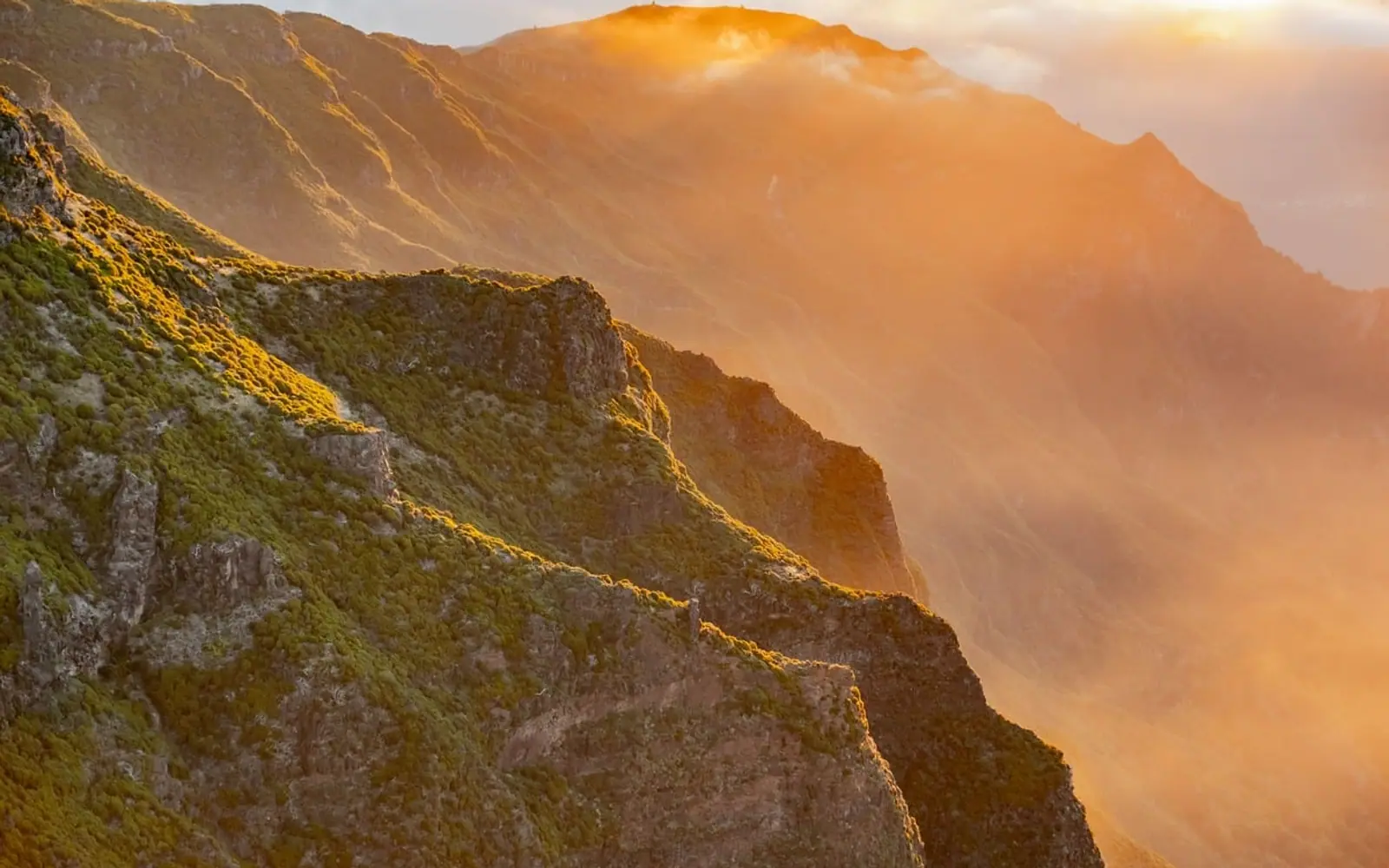 Mountain, summit and mountain range