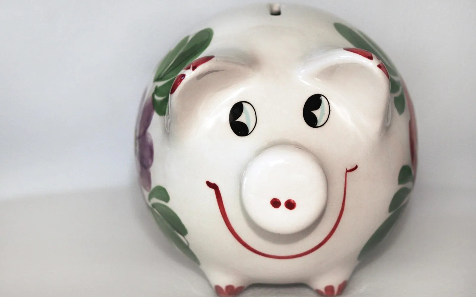 Piggy bank, money and save up